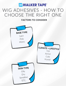 Wig Adhesives: how to choose the right one - infographic