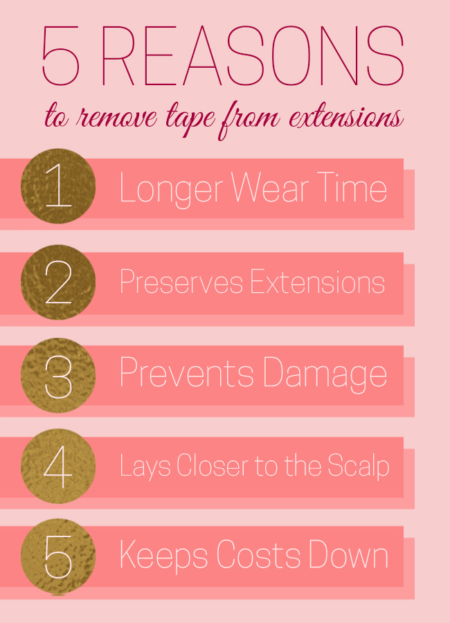 how to remove tape from extensions