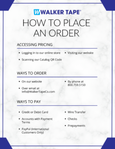 Ordering from Walker Tape® Infographic